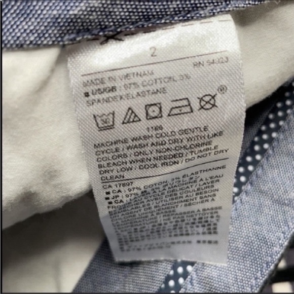 Banana Republic Tiny Navy & White checker Shorts size 2 - Picture 5 of 9